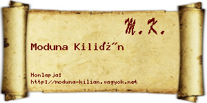 Moduna Kilián névjegykártya
